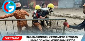 Inundaciones en Vietnam por intensas lluvias dejan al menos dieciséis muertos