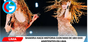 Shakira hace historia con más de 180 000 asistentes en Lima