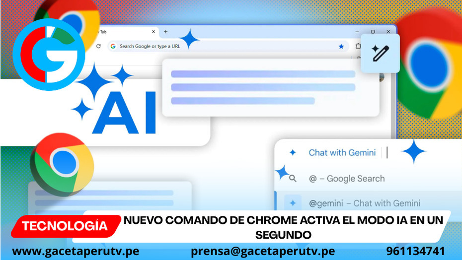 Nuevo comando de Chrome activa el Modo IA en un segundo