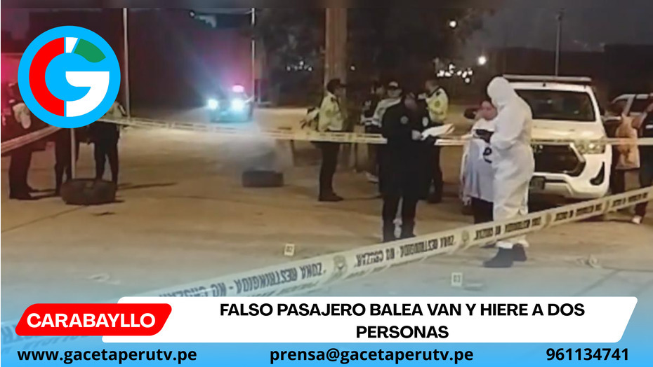 Falso pasajero balea van y hiere a dos personas