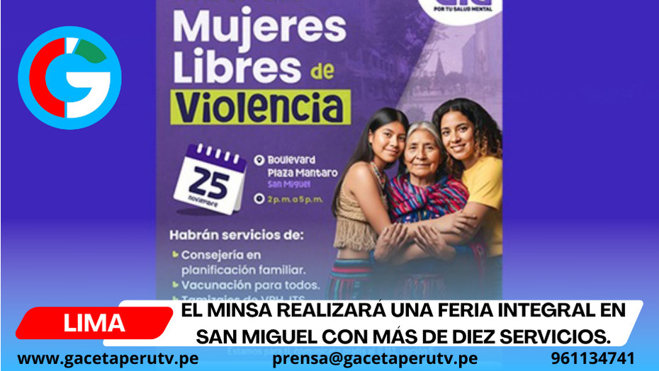 El Minsa realizará una feria integral en San Miguel con más de diez servicios.