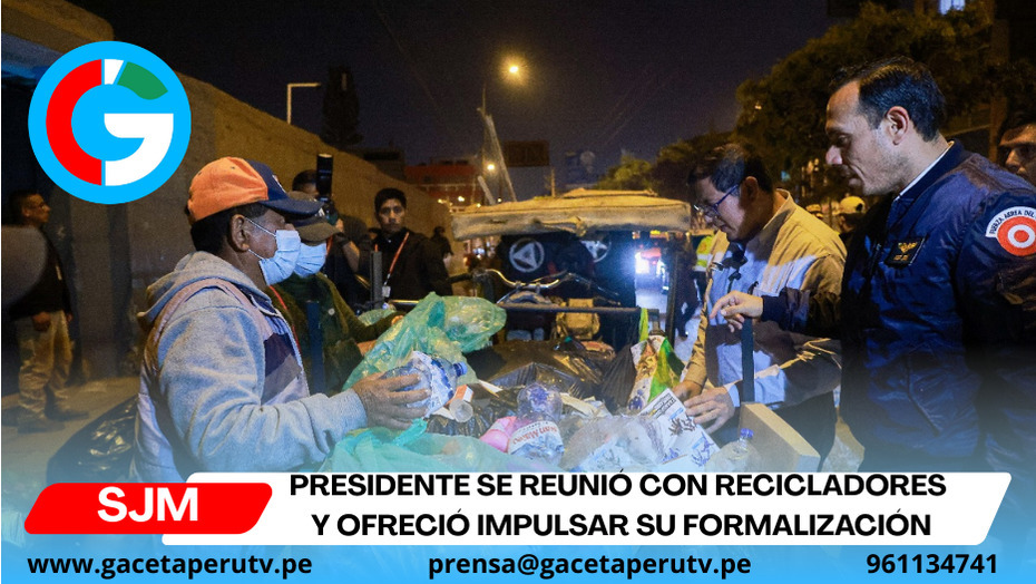 Presidente se reunió con recicladores y ofreció impulsar su formalización