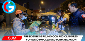 Presidente se reunió con recicladores y ofreció impulsar su formalización