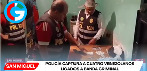 Policía captura a cuatro venezolanos ligados a banda criminal