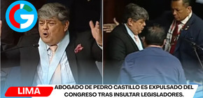 Abogado de Pedro Castillo es expulsado del Congreso tras insultar legisladores.