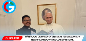 Párroco de Pacora visita al Papa León XIV reafirmando vínculo espiritual.