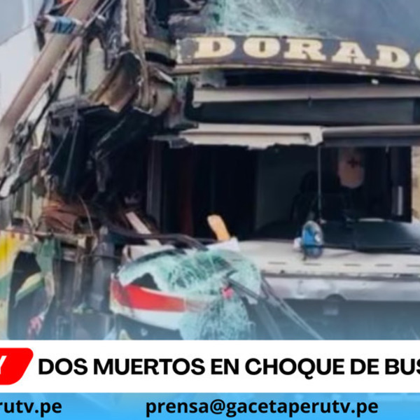 Dos muertos en choque de bus y tráiler
