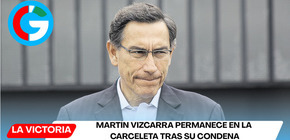 Martín Vizcarra permanece en la carceleta tras su condena.
