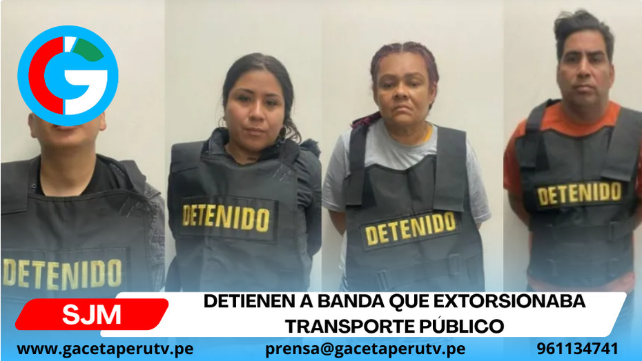 Detienen a banda que extorsionaba transporte público