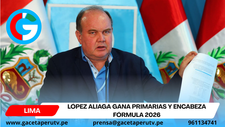 López Aliaga gana primarias y encabeza fórmula 2026