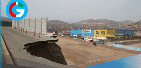 Enorme forado colapsa parte de vía en Av. Gambetta