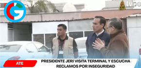 Presidente Jerí visita terminal y escucha reclamos por inseguridad