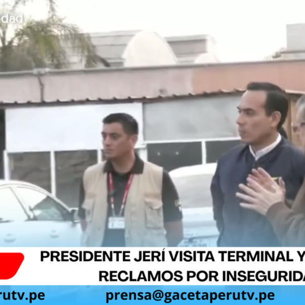 Presidente Jerí visita terminal y escucha reclamos por inseguridad