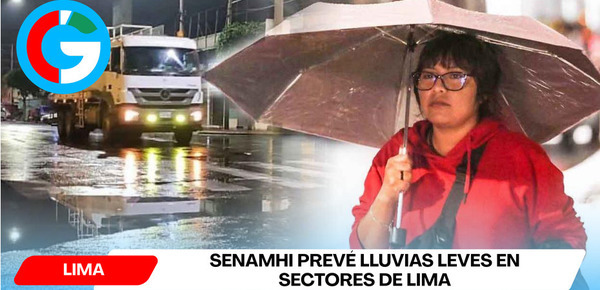 Senamhi prevé lluvias leves en sectores de Lima
