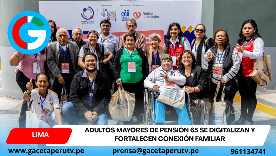 Midis: usuarios de Pensión 65 terminan curso donde aprendieron a realizar videollamadas en vísperas de la Navidad y Año Nuevo