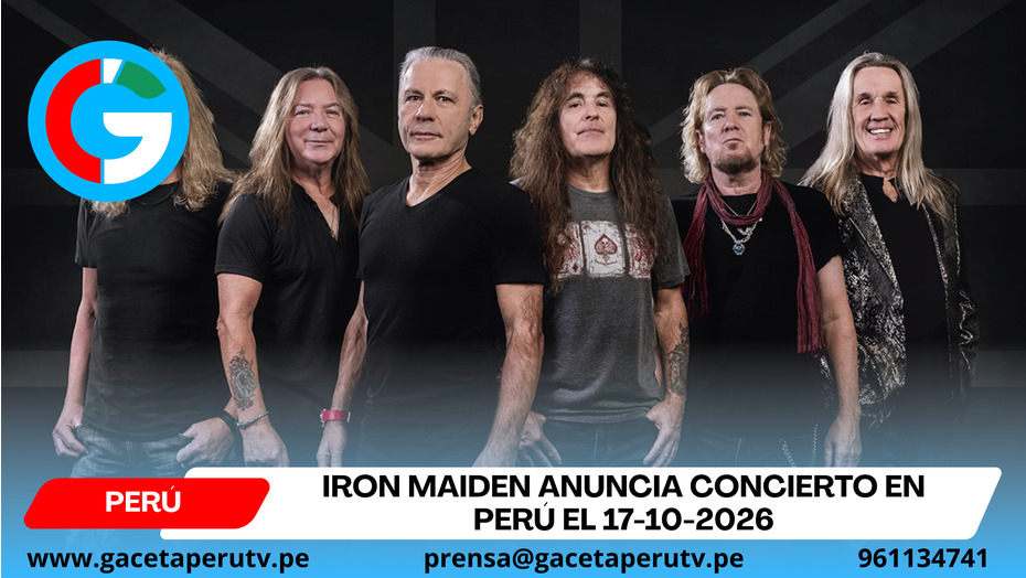 Iron Maiden anuncia concierto en Perú el 17-10-2026