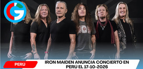 Iron Maiden anuncia concierto en Perú el 17-10-2026