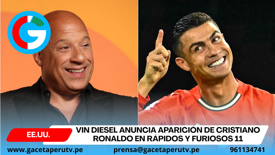 Vin Diesel anuncia aparición de Cristiano Ronaldo en Rápidos y Furiosos 11