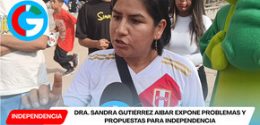 Dra. Sandra Gutiérrez Aibar expone problemas y propuestas para Independencia