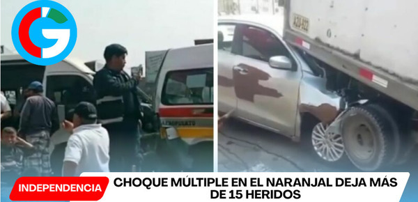 Choque múltiple en El Naranjal deja más de 15 heridos en Independencia