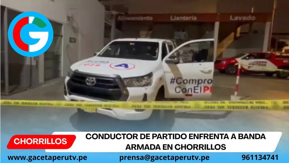 Conductor de partido enfrenta a banda armada en Chorrillos