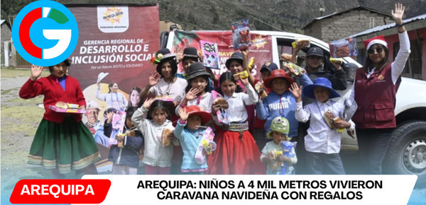 Arequipa: niños a 4 mil metros vivieron caravana navideña con regalos