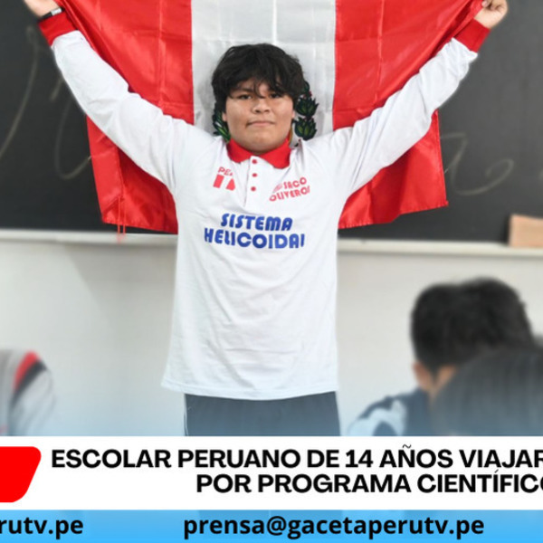 Escolar peruano de 14 años viajará a la NASA por programa científico