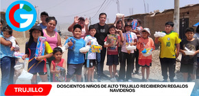Doscientos niños de Alto Trujillo recibieron regalos navideños