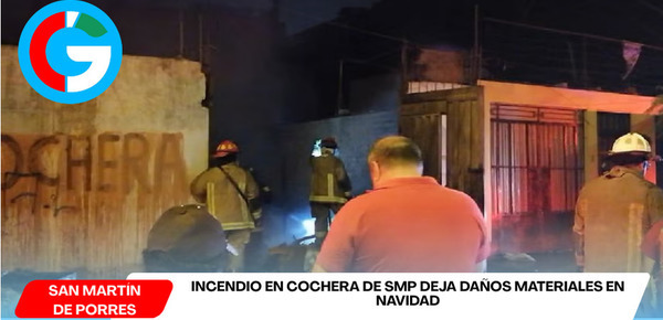 Incendio en cochera de SMP deja daños materiales en Navidad