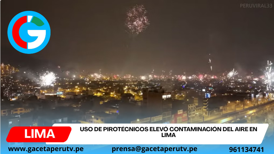 Uso de pirotécnicos elevó contaminación del aire en Lima