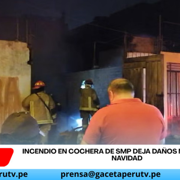 Incendio en cochera de SMP deja daños materiales en Navidad