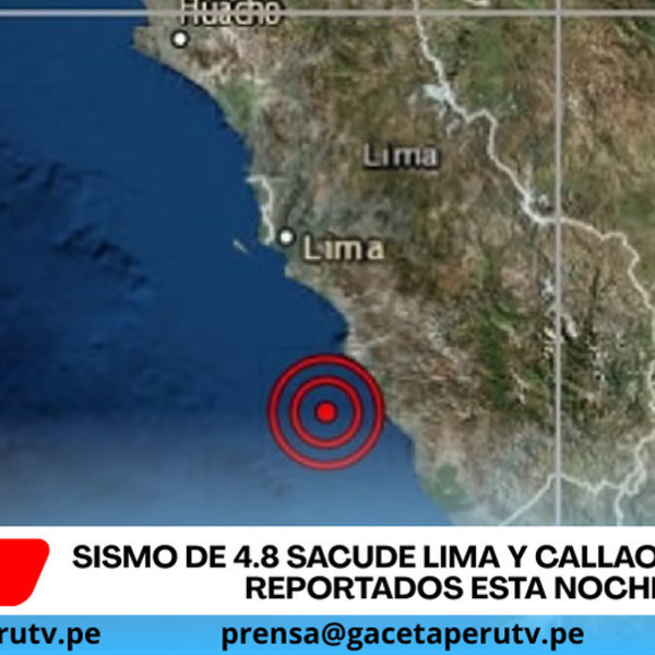 Sismo de 4.8 sacude Lima y Callao sin daños reportados esta noche