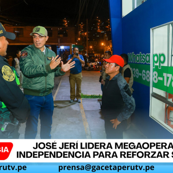 José Jerí lidera megaoperativo en Independencia para reforzar seguridad
