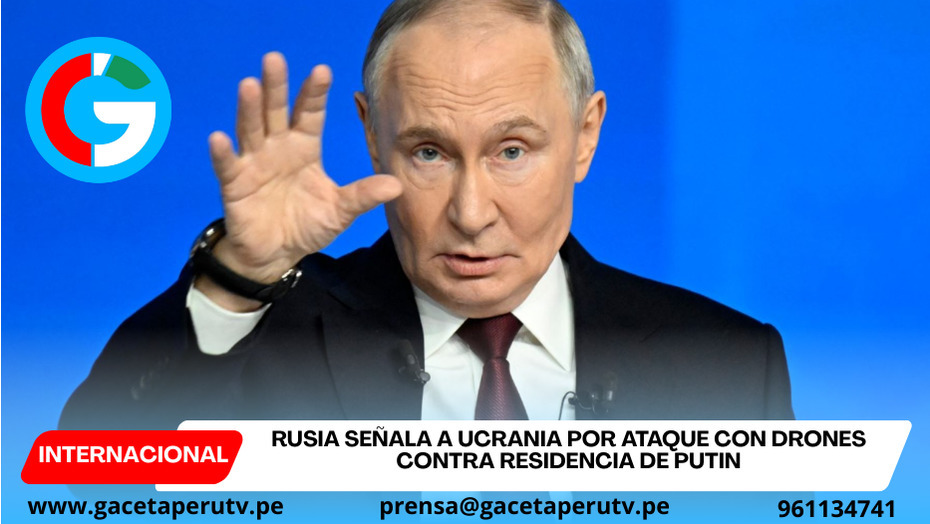 Rusia señala a Ucrania por ataque con drones contra residencia de Putin