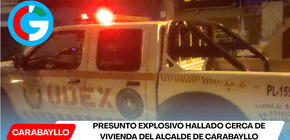 Presunto explosivo hallado cerca de vivienda del alcalde de Carabayllo