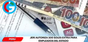 Jerí autoriza 300 soles extra para empleados del Estado