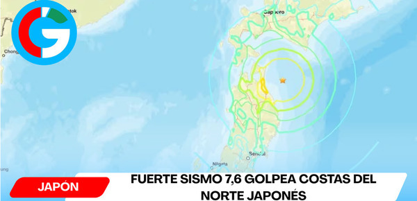 Fuerte sismo 7,6 golpea costas del norte japonés