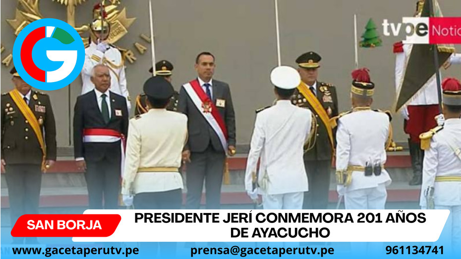 Presidente Jerí conmemora 201 años de Ayacucho
