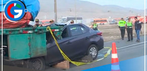 Santa Rosa: choque de auto con tráiler deja tres personas fallecidas