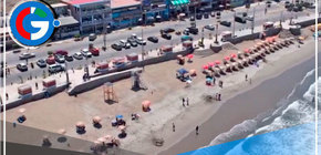 Conocida playa La Herradura vuelve a tener arena para disfrute de los bañistas