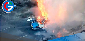 Avión cae en avenida de Sao Paulo y deja dos muertos