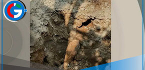 Proyectil de mortero hallado en excavación de gas en San Juan de Lurigancho