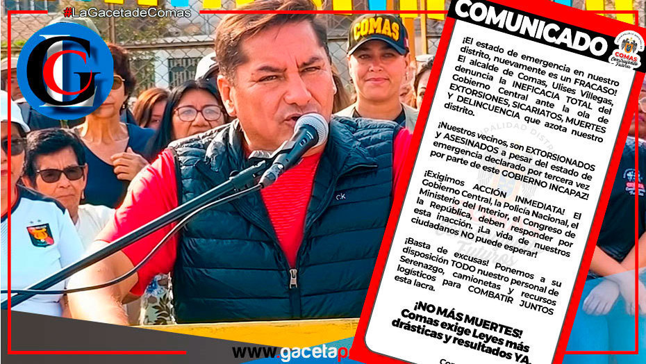Comas denuncia ineficacia del Gobierno ante violencia