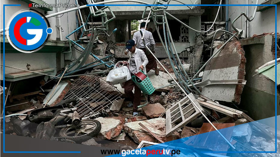 Sube a más de 1.600 muertos tras sismo en Myanmar