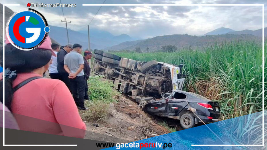 Trujillo: Choque frontal entre volquete y auto en Simbal deja cinco muertos