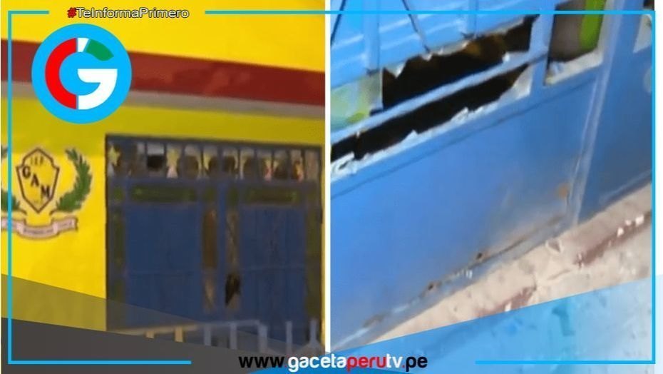 Extorsionadores lanzan artefacto explosivo a colegio en San Juan de Lurigancho, previas clases presenciales.