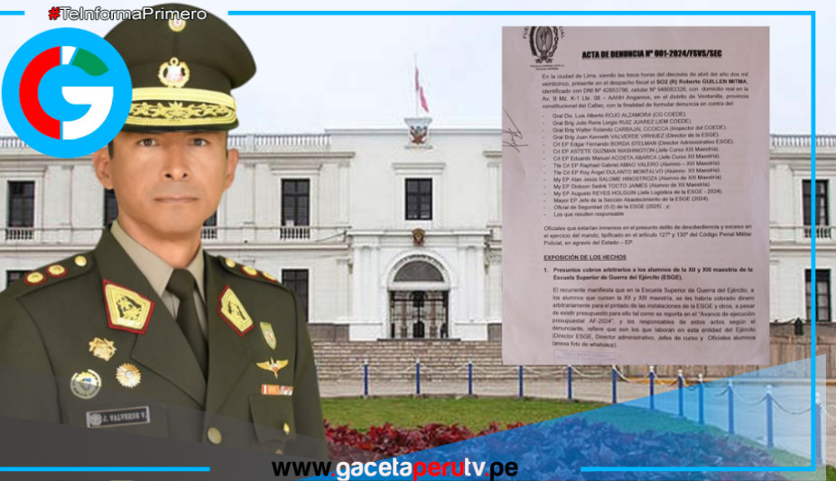 Alumnos de la Escuela Superior de Guerra del Ejército denuncian cobros irregulares
