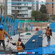 Ponen a prueba dureza de puente de vidrio Miraflores