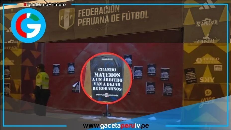 Aparecen carteles intimidantes contra jueces deportivos frente a Videna