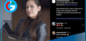 Melissa Klug celebra ingreso de su hija Gianella Marquina a prestigioso estudio de abogados